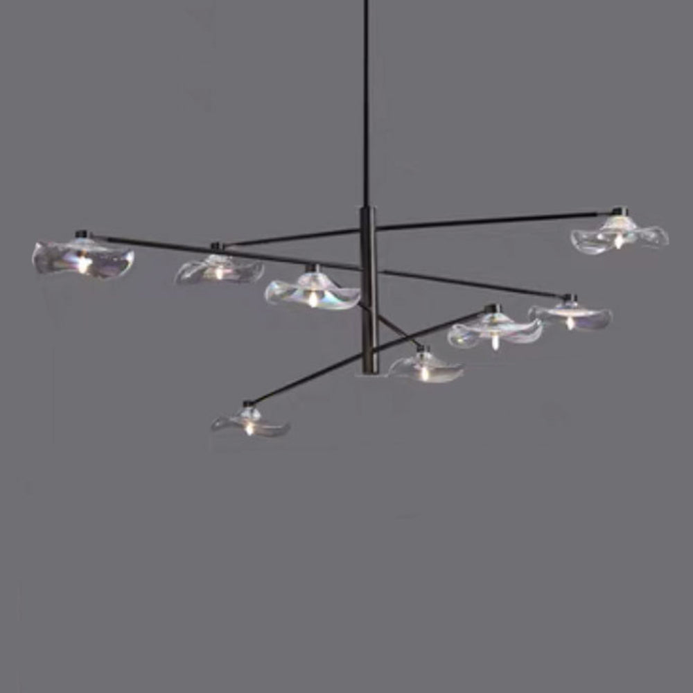Arisha Suspension Linéaire Moderne, Métal/Verre, Transparent/Multicolore, Salon/Chambre à Coucher - Neutralighting