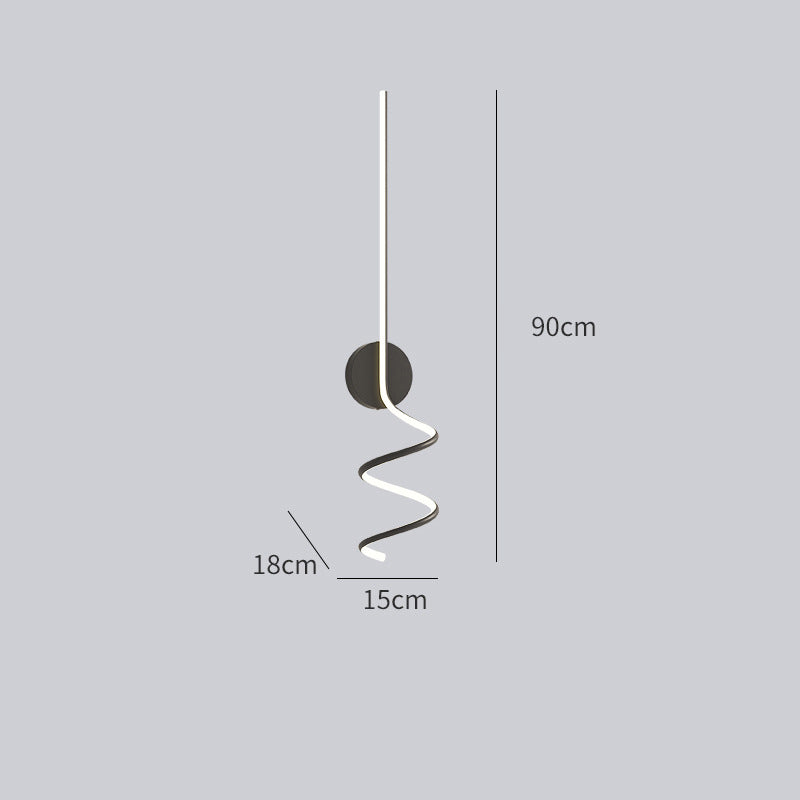 Arisha Applique Murale LED Spirale Moderne Pour Chambre, Couloir, Salon - Neutralighting