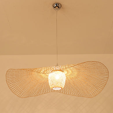 Ritta Suspension Rond Vintage, Bambou/Bois, Bois, Salon - Neutralighting