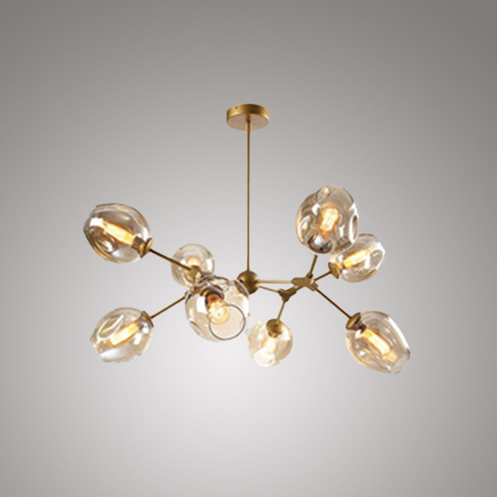 Valentina Suspension Multi Retro, Metal/Verre, Noir/Or, Chambre - Neutralighting