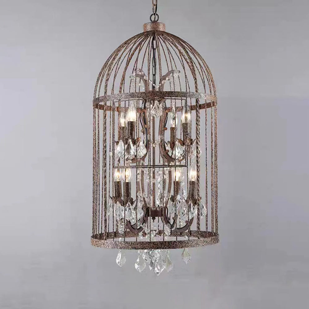 Arisha Industrielle LED Suspension Noir Métal Cristal Salon Salle à manger - Neutralighting