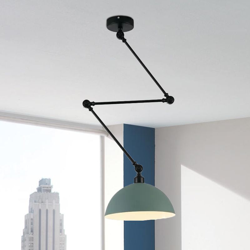 Aria Dôme Moderne LED Suspension Noir/Vert Métal Chambre à coucher - Neutralighting
