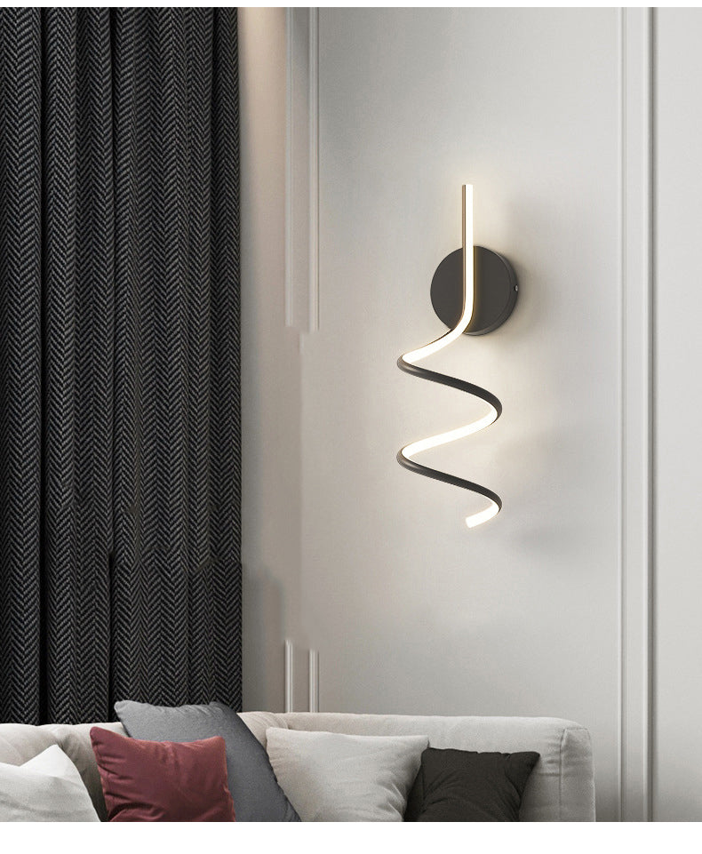 Arisha Applique Murale LED Spirale Moderne Pour Chambre, Couloir, Salon - Neutralighting