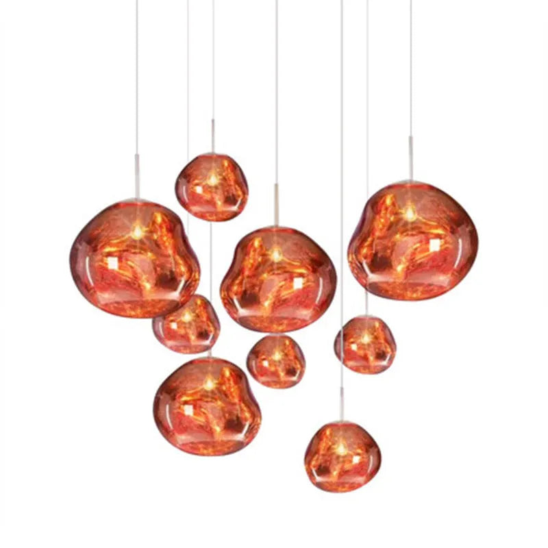 Milo Suspension Moderne en Verre Coloré Irregulier