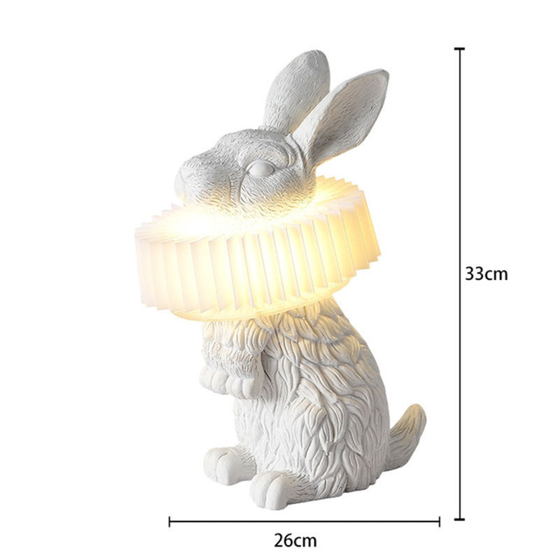 Lampe de Table lapin Moderne, Résine, Blanc, Salon