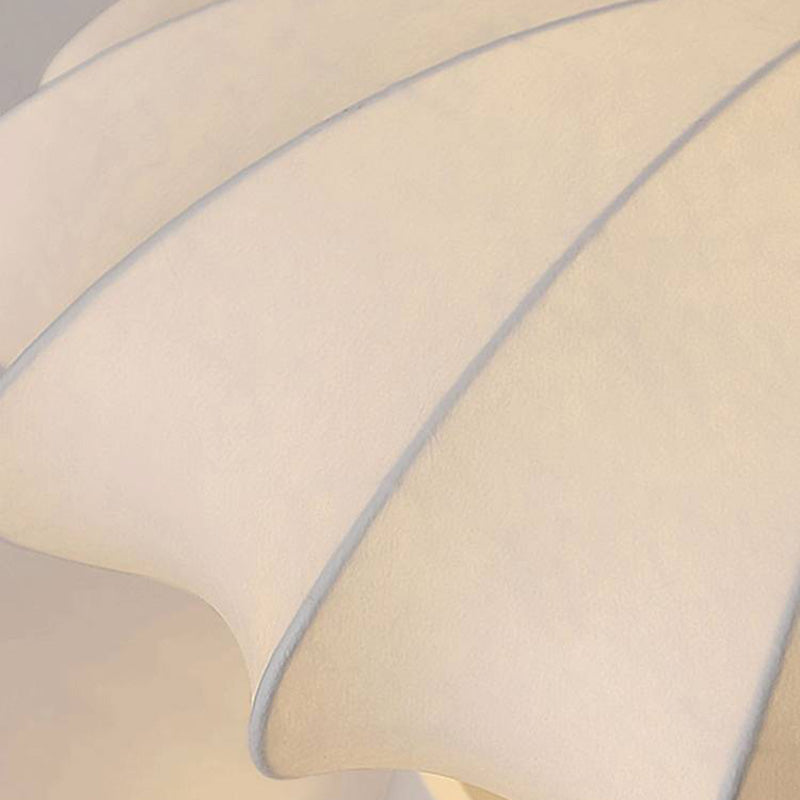 Ritta Ronde Moderne LED Plafonnier Blanc Tissu Salon Chambre à coucher - Neutralighting