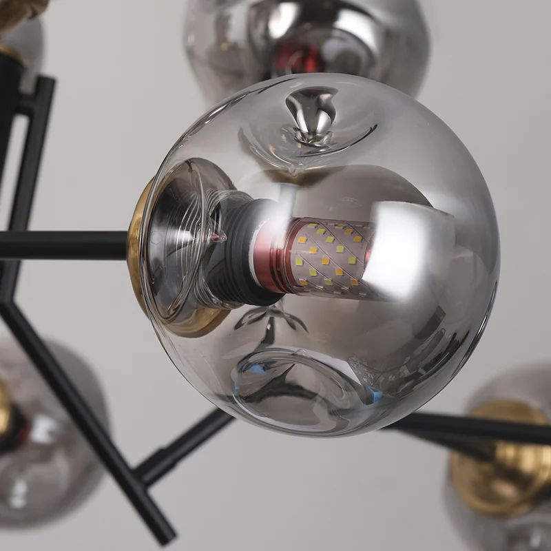 Valentina Moderne Nordique Suspension Métal Verre Salon Chambre à Coucher