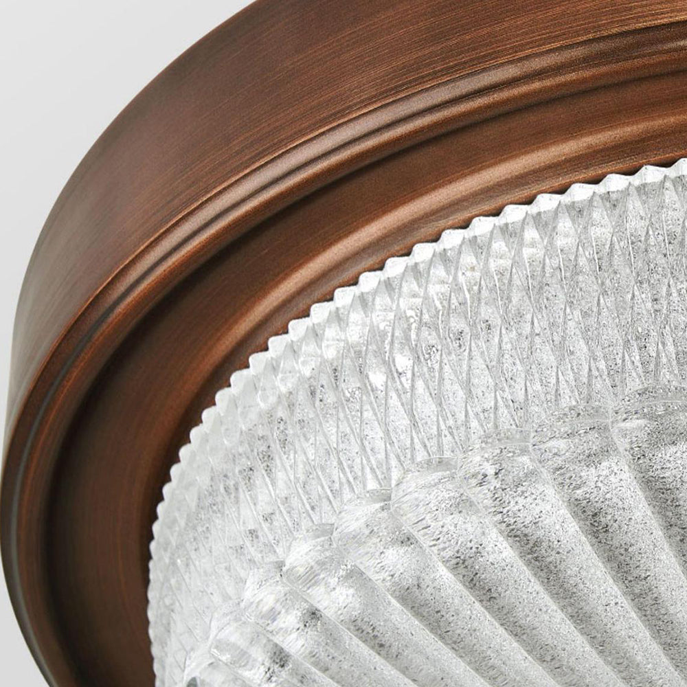 Silva Plafonnier Vintage Rond Verre Chambre à Coucher