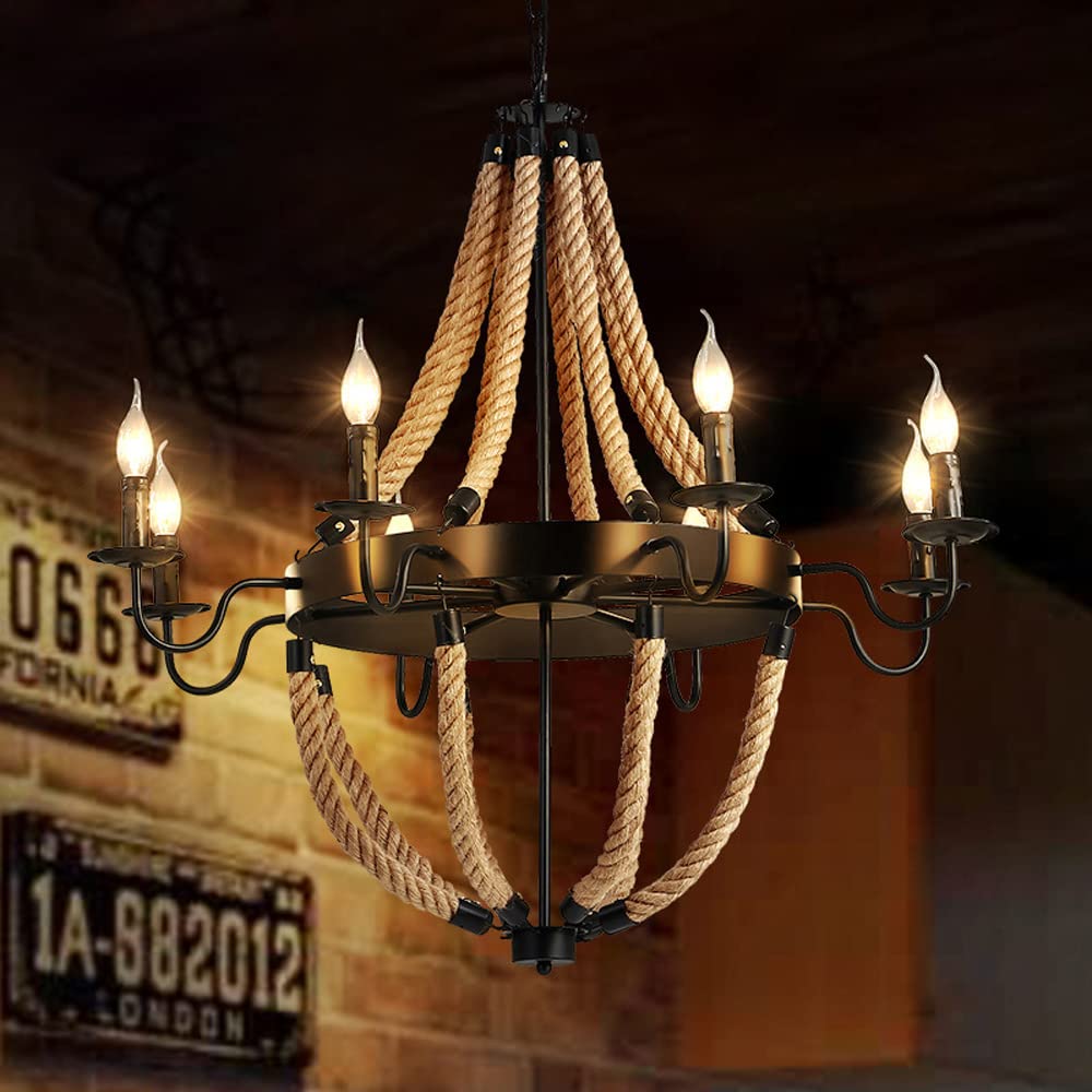 Epoch Suspension LED Industrielle Métal/Corde Noir Salon/Bar - Neutralighting