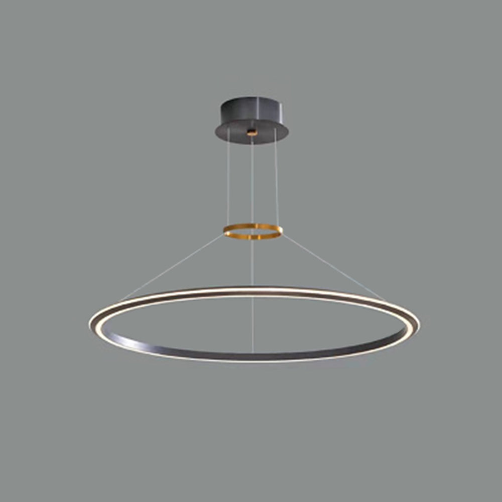Arisha Suspension Ronde Minimaliste, Métal, Noir/Blanc, Salle de Séjour/Chambre à Coucher - Neutralighting