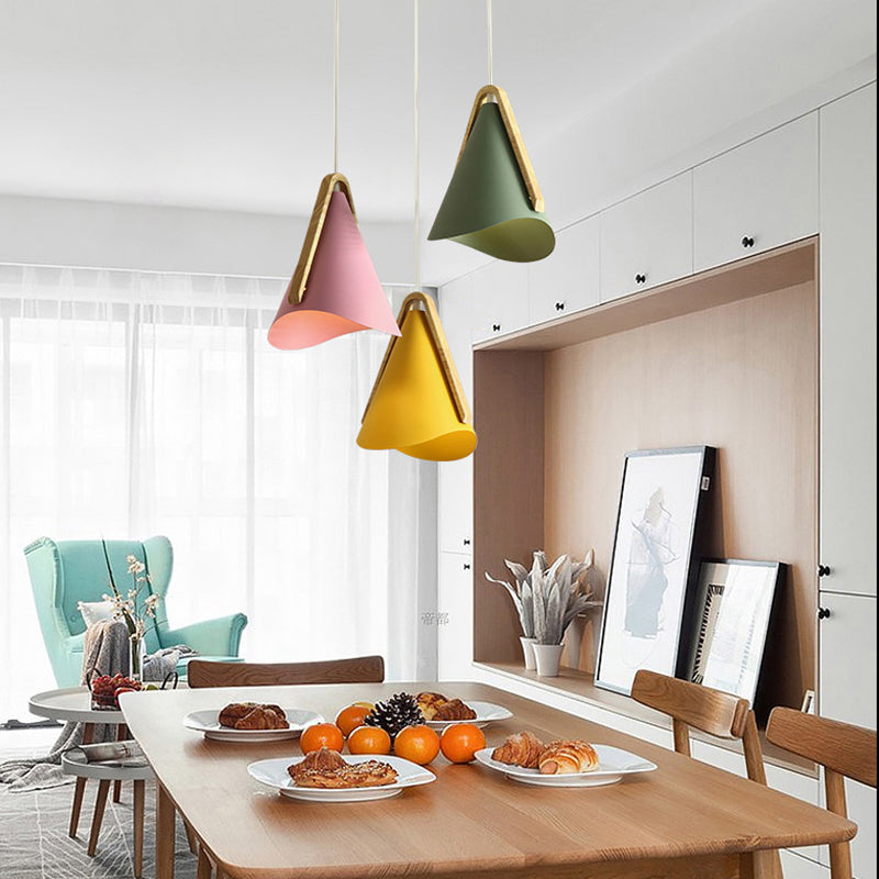 Valentina Suspension 5 Couleurs, Bois/Métal Vert/Rose Salon - Neutralighting