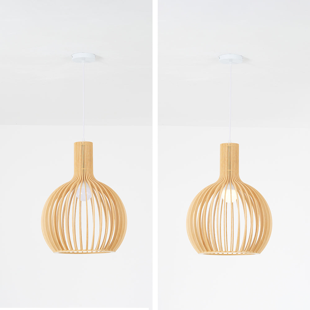 Inosa Suspension Design en Bois Sculpté Naturel Salle à Manger - Neutralighting