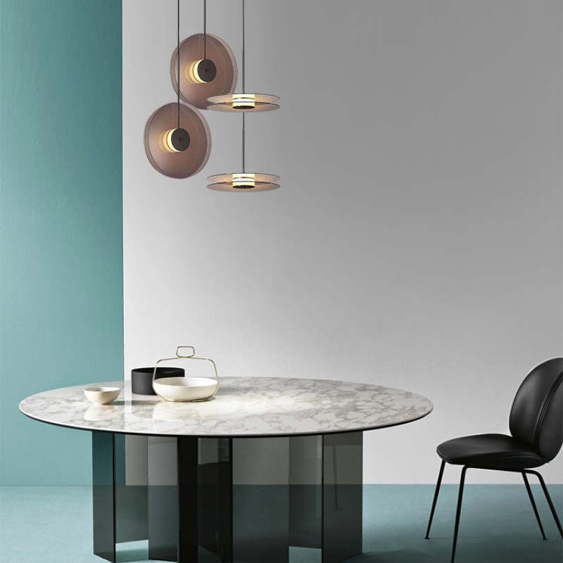 Luminaires Suspension LED Moderne Bronze Verre Salle à manger/Salon - Neutralighting