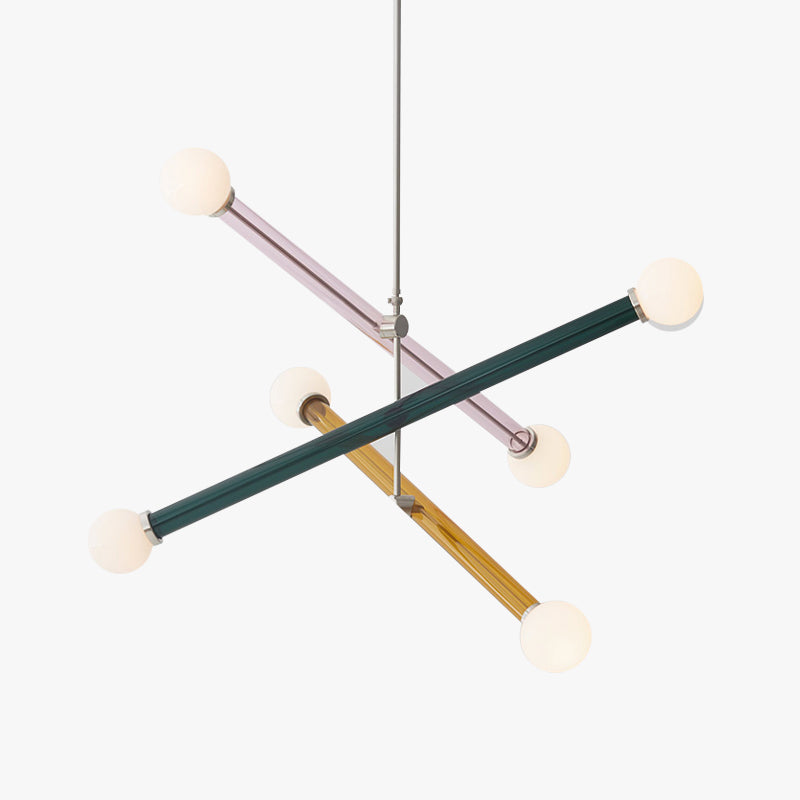 Arisha Suspension Ajustable Modern, Metal/Glass, Salon/Chambre à Coucher - Neutralighting