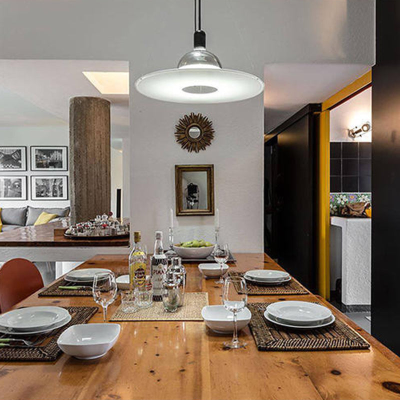 Arisha Suspension LED Moderne Métal/Acrylique Chromé/Noir - Neutralighting