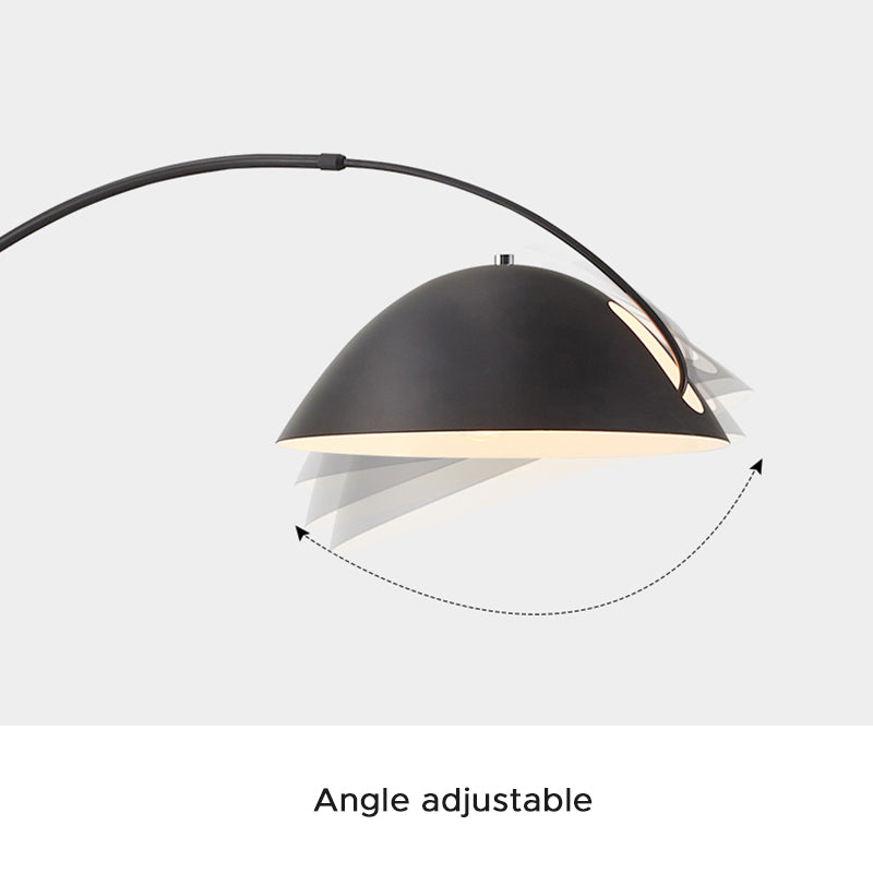 Arisha Lampadaire Canne à Pêche Simple, Métal, Noir, Salon - Neutralighting