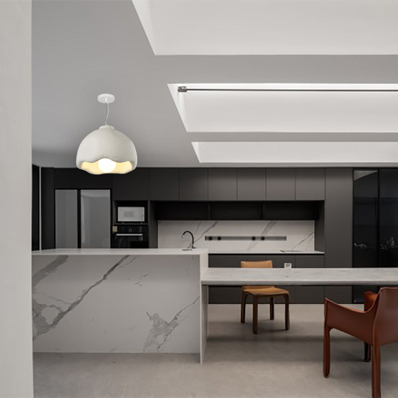 Avi Suspension Fleur Nordique, Metal/Polystyrène, Blanc, Salon - Neutralighting