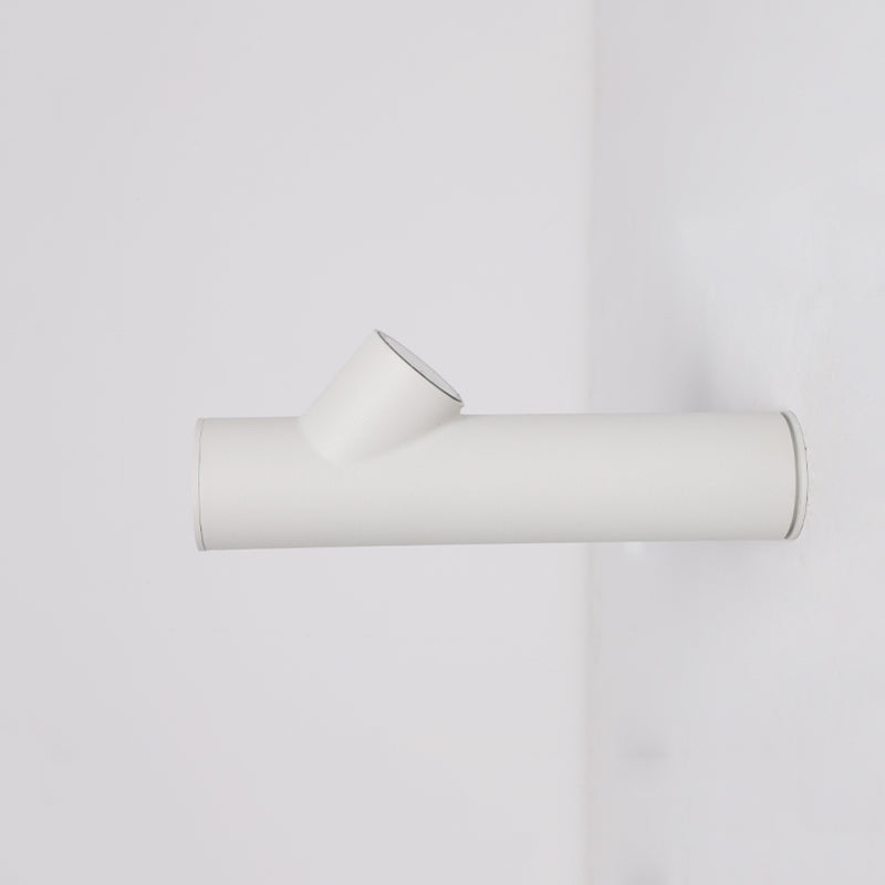 Ray Applique Murale Cylindrique Moderne, Métal/Verre, Blanc/Noir, Extérieur - Neutralighting