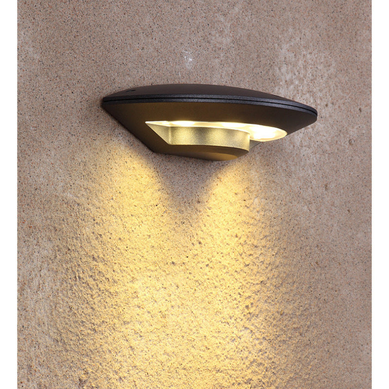 Ray Applique Murale Coquille Moderne Minimaliste, Métal, Noir, Jardin - Neutralighting