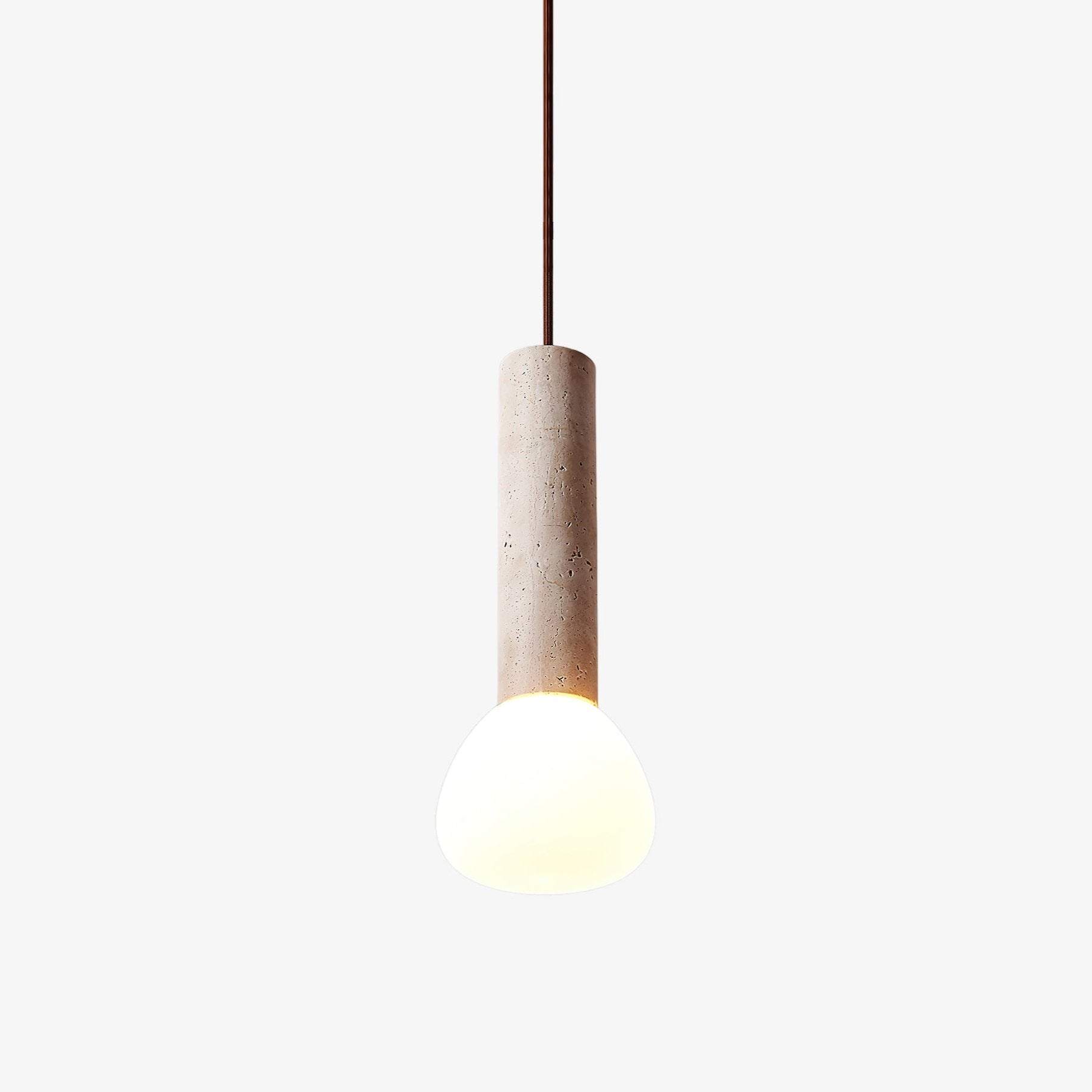Cicaris Lampe Suspendue Minimaliste en Travertin - Neutralighting