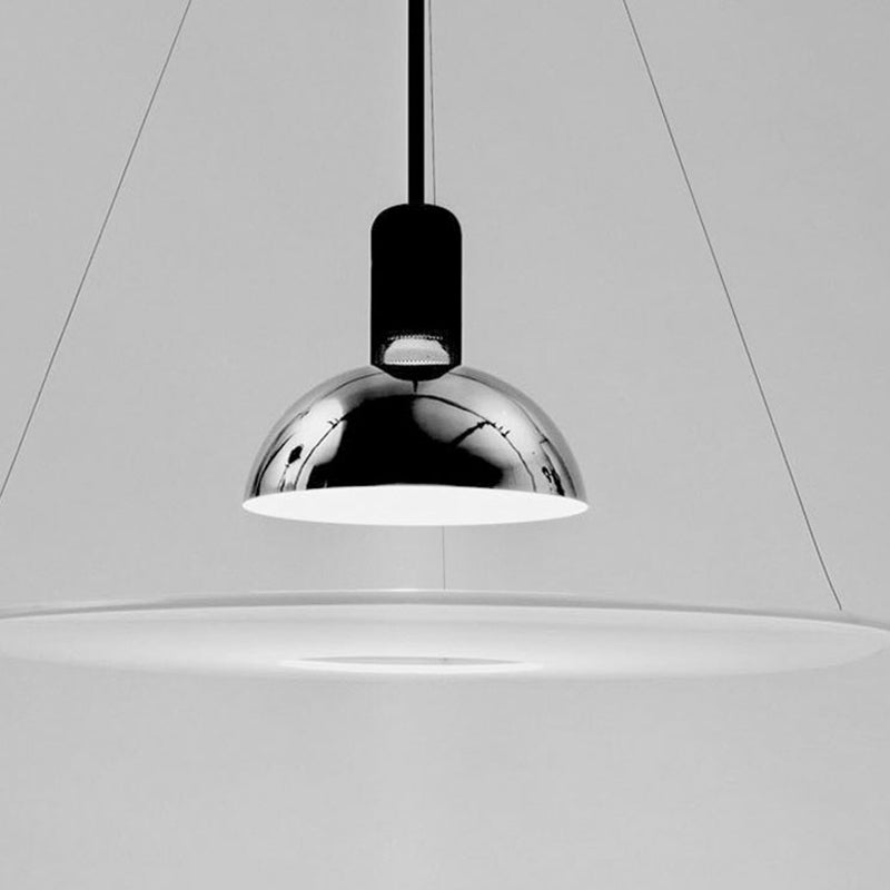 Arisha Suspension LED Moderne Métal/Acrylique Chromé/Noir - Neutralighting