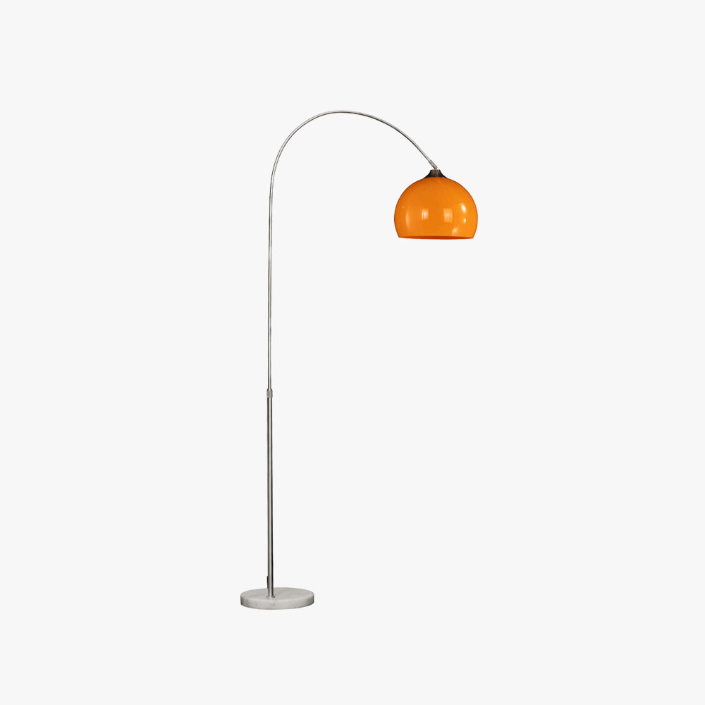 Mira Lampadaire Dôme Moderne Métal/Marbre/Acrylique Blanc/Orange Salon
