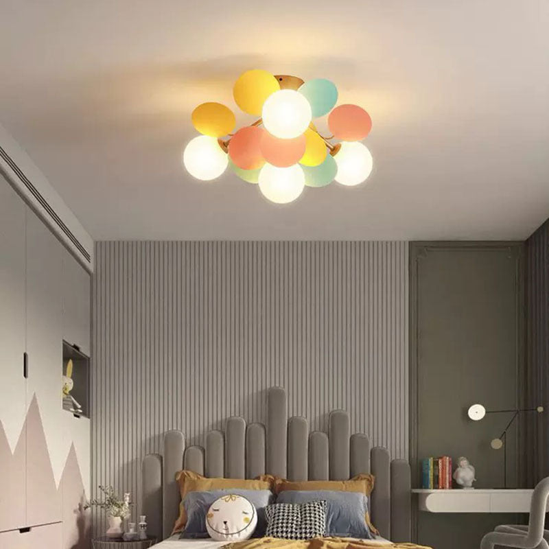 Arisha Plafonnier Bulle Moderne, Métal/Acrylique, Coloré, Salon - Neutralighting