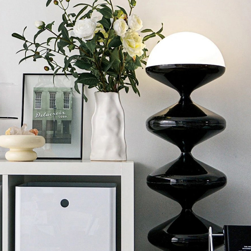 Salagado Lampadaire Gourde Moderne, Métal, Noir/Blanc, Salon - Neutralighting