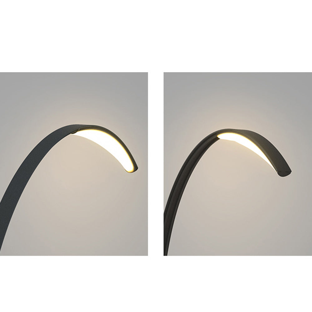 Ray Lampe Extérieure au Sol Arche Simple, Métal/Acrylique, Noir, Jardin - Neutralighting