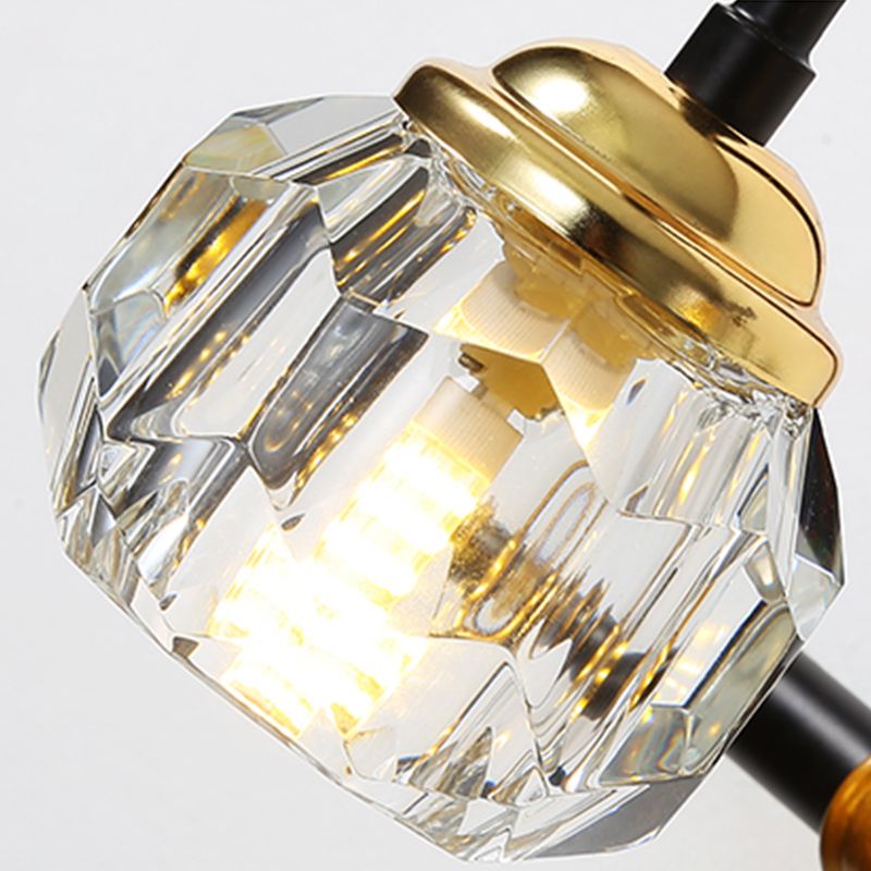 Kristy Applique Murale Miroir Bol Vintage, Métal/Cristal, Noir, Salle de Bain - Neutralighting