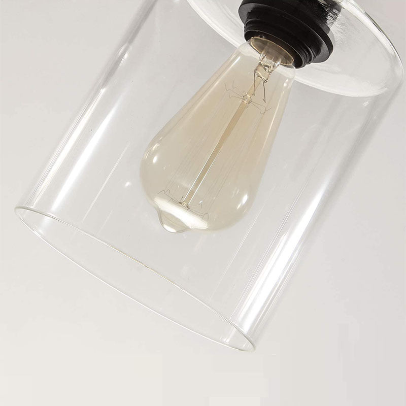 Arisha Minimaliste Industriel LED Lustre Noir Métal Cuisine Salon