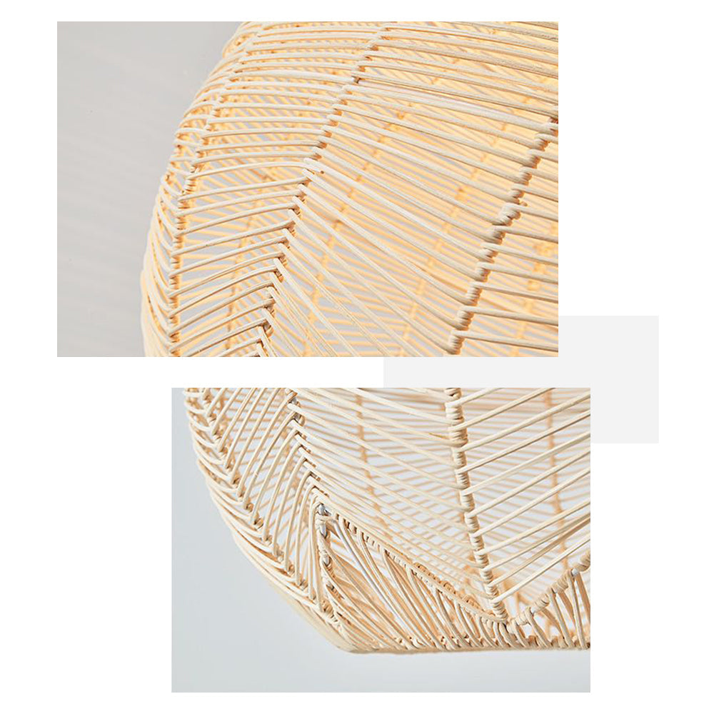 Ritta Luminaires Suspensions Grande Ballon Vintage Métal/Rotin Bois Bureau/Salon - Neutralighting