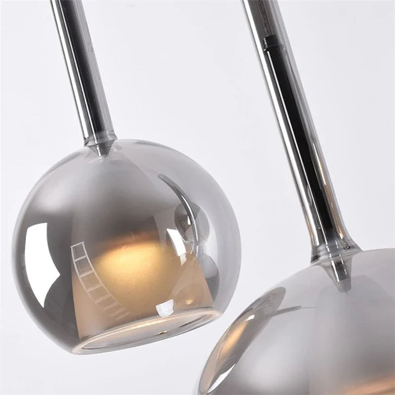 Valentina Moderne Sphère LED Suspension Verre Salle à Manger - Neutralighting