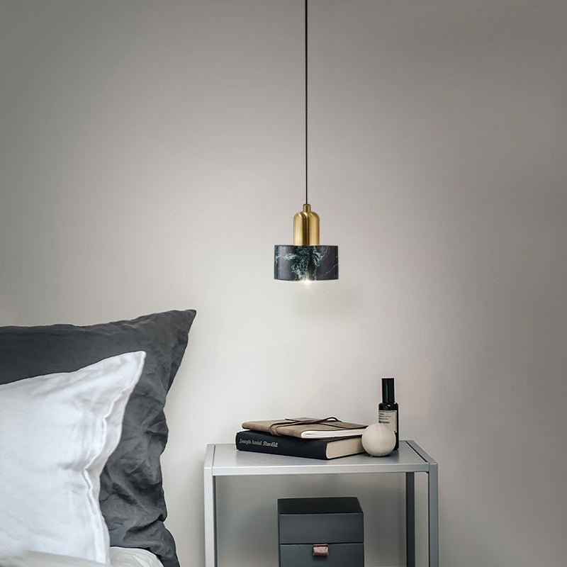 Arisha Suspension Cylindre Contemporaine, Acrylique/Metal, Blanc/Vert, Salon - Neutralighting