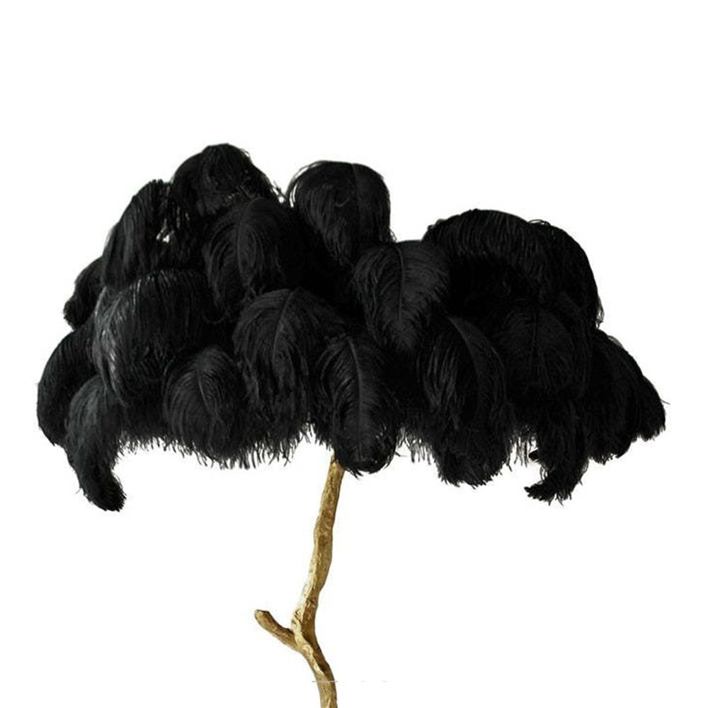 Lampadaire Fleur Luxe Plume/Métal Coloré Salon