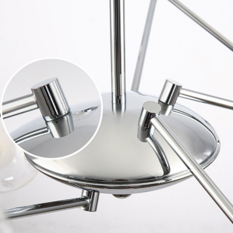 Valentina Moderne LED Lustre Chromé Verre Salon/Chambre À Coucher