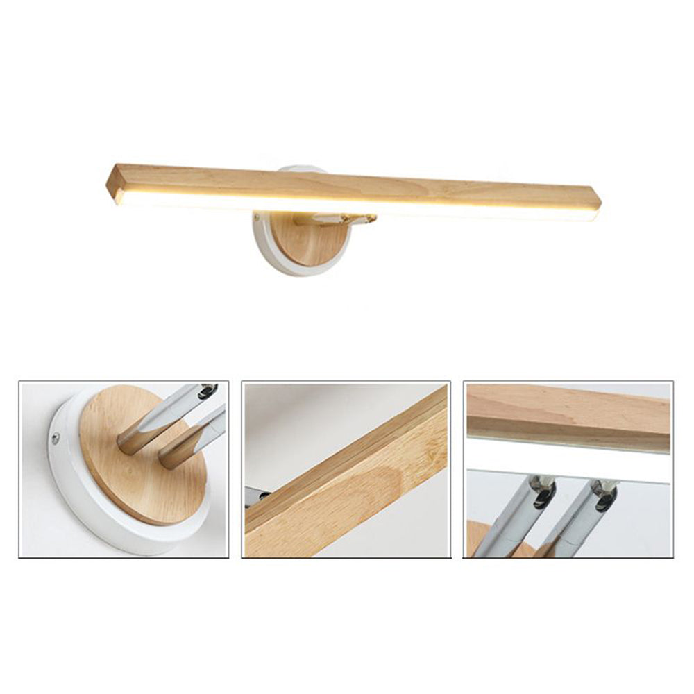 Muto Design LED Applique Murale à Miroir Rectangulaire Moderne Bois Salle de Bain/Chambre - Neutralighting