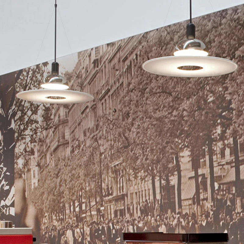 Arisha Suspension LED Moderne Métal/Acrylique Chromé/Noir - Neutralighting