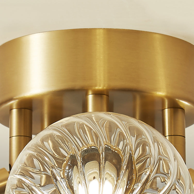 Valentina Plafonnier Boule Verre Transparent Vintage, Chambre - Neutralighting