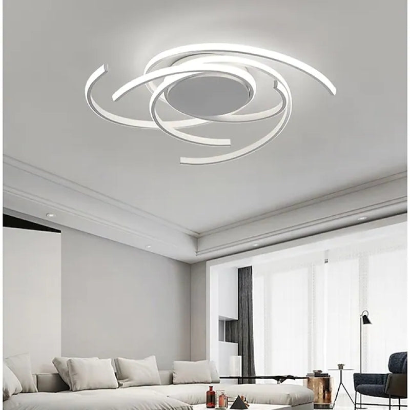 Arisha Plafonnier Arche Métal Moderne, Noir/Blanc, Salon - Neutralighting