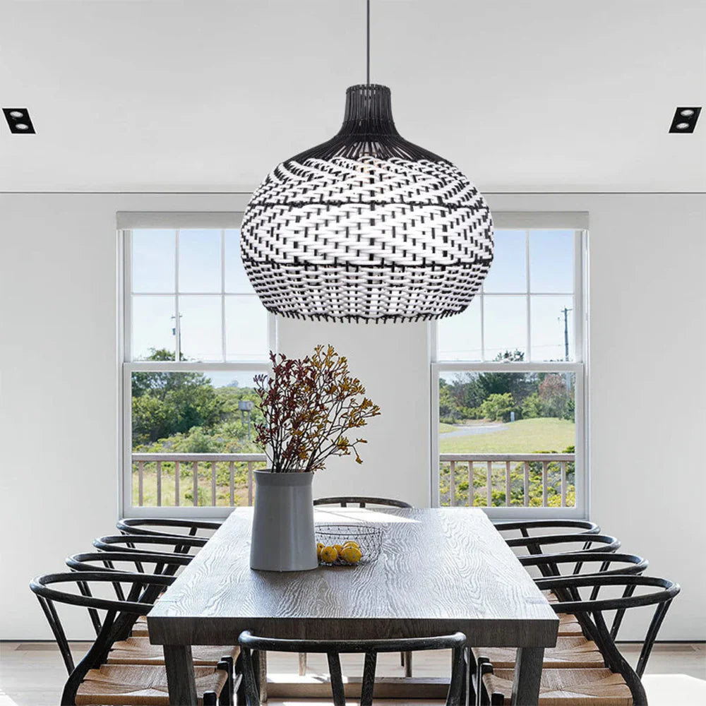 Ritta Moderne LED Suspension Rotin Salon/Chambre À Coucher - Neutralighting
