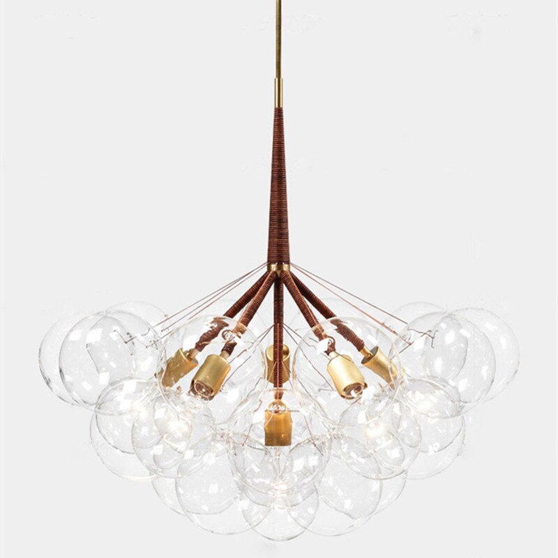 Valentina Lustre Sphère Nordique, Verre/Métal, Blanc/Doré/Noir, Salon