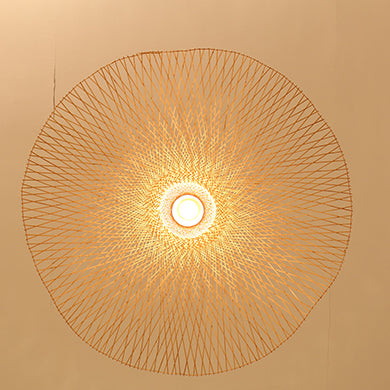 Ritta Suspension Rond Vintage, Bambou/Bois, Bois, Salon - Neutralighting