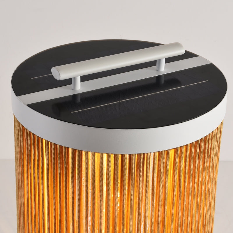 Ritta Lampadaire Cantine Moderne, Métal/Rotin, Bois, Extérieur - Neutralighting