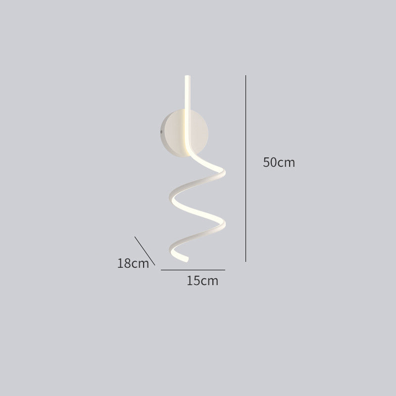 Arisha Applique Murale LED Spirale Moderne Pour Chambre, Couloir, Salon - Neutralighting