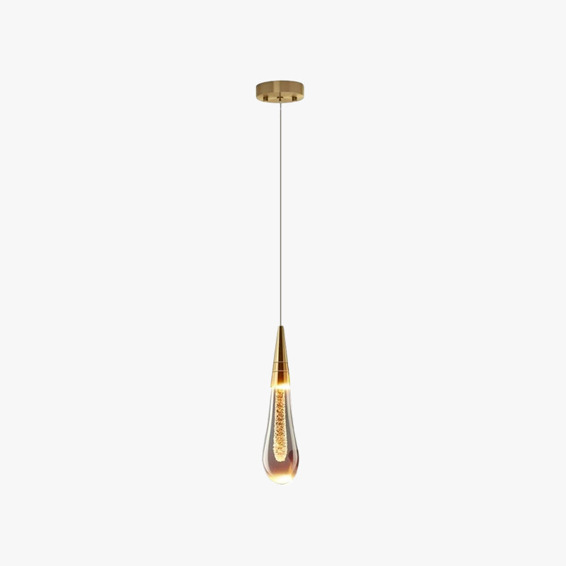 Oleia Suspension Goutte Design Doré Salon - Neutralighting