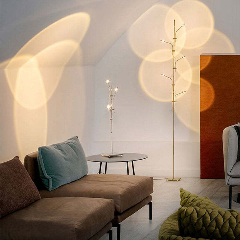 Mira Lampadaire Linéaire Minimaliste, Blanc Chaud/Naturel, Salon
