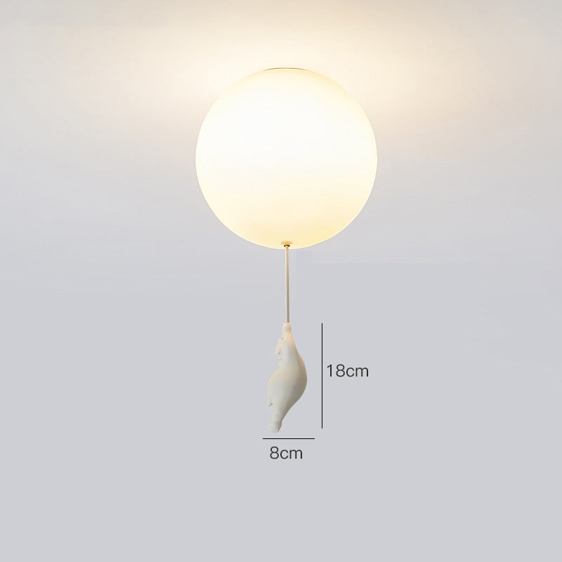 Bear Balloon Suspension/ Plafonnier Ballon Moderne Résine Chambre - Neutralighting