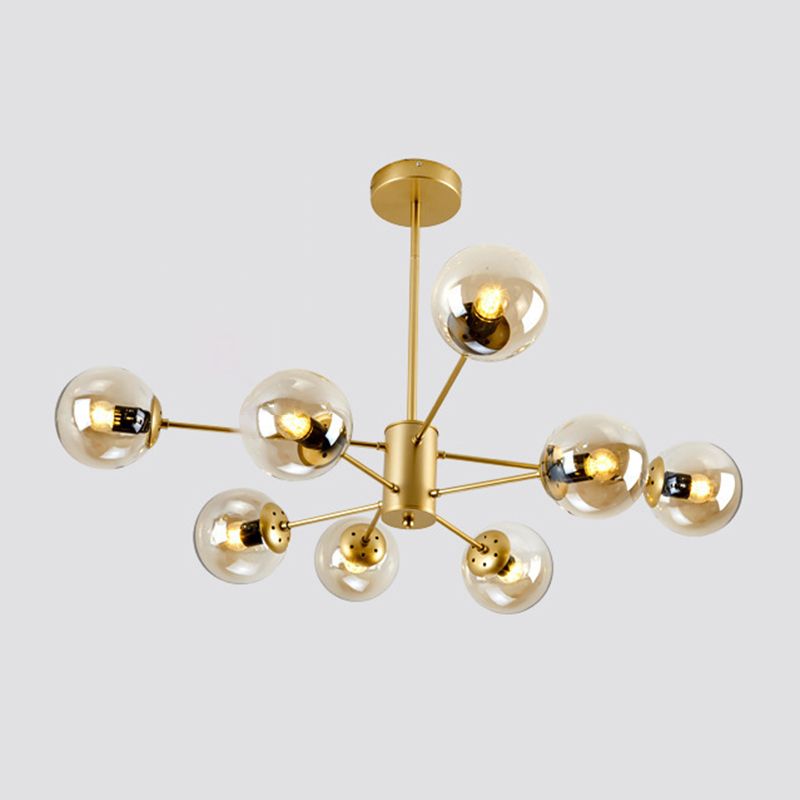 Valentina Suspension Multi Retro, Metal/Verre, Noir/Or, Salon - Neutralighting