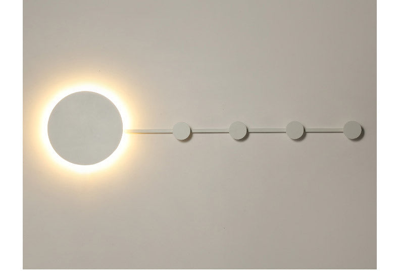 Arisha Porte-manteau Applique Murale Linéaire Moderne, Métal, Noir/Blanc, Chambre - Neutralighting